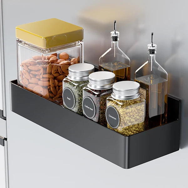 Magnetic Kitchen Storage Rack – 2-Tier Spice & Seasoning Organizer